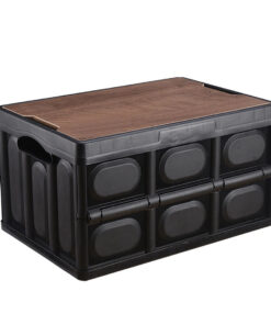 SOGA 34.5x22cm 18L Black Car & Camping Foldable Storage Box Crate Stackable Container No Handle