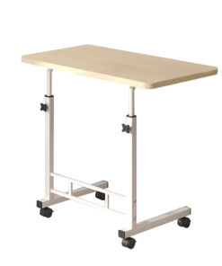 SOGA 40x80cm White Maple Bedside Table Movable Bedroom Desk Student Computer Table