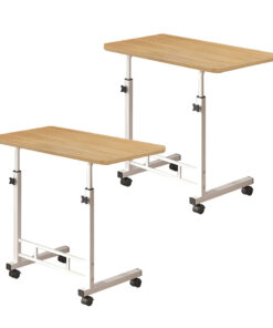 SOGA 2X 40x80cm Walnut Bedside Table Movable Bedroom Desk Student Computer Table