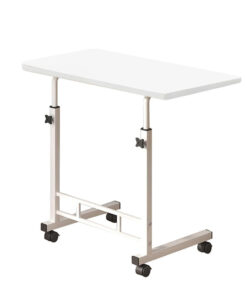 SOGA 40x80cm White Bedside Table Movable Bedroom Desk Student Computer Table