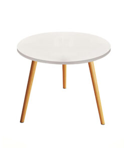 SOGA 60x60cm White Small Side Coffee Table Living Room Balcony Home D?cor Style