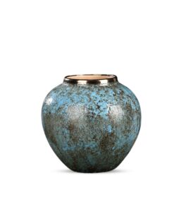 SOGA 21x22cm Light Blue Small Ceramic Flower Vase Elegant Living Room Home Decor