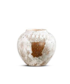 SOGA 21x22cm Gradient White Small Ceramic Flower Vase Elegant Living Room Home Decor