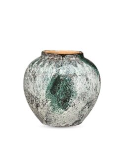 SOGA 21x22cm Green Small Ceramic Flower Vase Elegant Living Room Home Decor