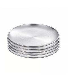 SOGA 20cm Premium Silver Grilling Plate  Durable, Heat Resistan  Perfect for BBQs and Outdoor Cooking Kitchen Essential
