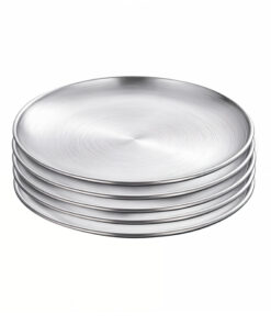 SOGA 30cm Premium Silver Grilling Plate  Durable Heat Resistant  Perfect for BBQs and Outdoor Cooking Kitchen Essential