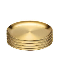SOGA 20cm Premium Gold Grilling Plate  Durable Heat Resistant, Perfect for BBQs and Outdoor Cooking Kitchen Essential