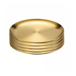 SOGA 26cm Premium Gold Grilling Plate  Durable, Heat Resistant, Perfect for BBQs and Outdoor Cooking Kitchen Essential