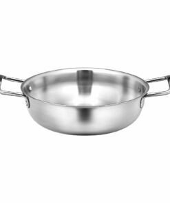 SOGA 24cm Premium Silver Seafood Dry Pot Stockpot Versatile and Durable Kitchen Essential