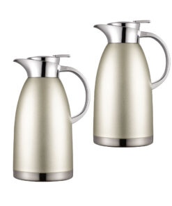 SOGA 2X 1.8LSilver Double-Wall vacuum with 2 layers stainless steel Construction Thermal Flask