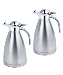 SOGA 2X 1.5L Silver Color 3-Layer Inner Stainless Steel, Vacuum Insulated and Outer Stainless Steel Thermal Flask