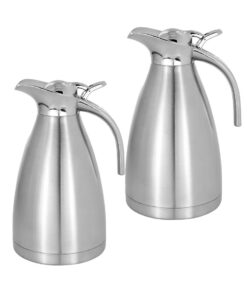 SOGA 2X 2.0L Silver Color 3-Layer Inner Stainless Steel, Vacuum Insulated and Outer Stainless Steel Thermal Flask