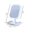 2-SOGA 26cm White Squared Smart LED Makeup Bedroom Table Vanity Mirror Tricolor  w/ 5x Magnification