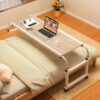 3-SOGA 120x45cm White Cross Bed Movable Desk Table w/ Adjustable Length & Height