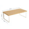 7-SOGA 40cm Wood Computer Monitor Elevated Stand Desktop Support Station Rack