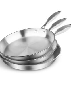 SOGA 3X Stainless Steel Fry Pan Frying Pan Top Grade Induction Skillet Cooking FryPan