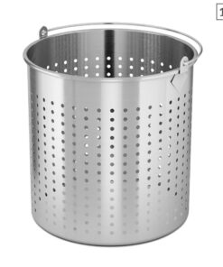 SOGA 12L 18/10 Stainless Steel Perforated Stockpot Basket Pasta Strainer with Handle