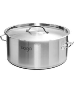 SOGA Stock Pot 9Lt Top Grade Thick Stainless Steel Stockpot 18/10 RRP