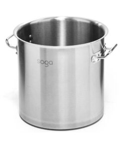 SOGA Stock Pot 225L Top Grade Thick Stainless Steel Stockpot 18/10 Without Lid