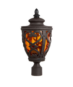 SOGA 50.8cm Elegant Vintage Lamp Post Light Aluminium & Glass Lantern