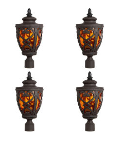 SOGA 4X 50.8cm Elegant Vintage Lamp Post Light Aluminium & Glass Lantern