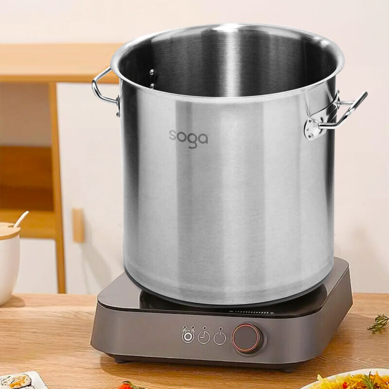SOGA Stock Pot 225L Top Grade Thick Stainless Steel Stockpot 18/10 Without Lid - Image 2