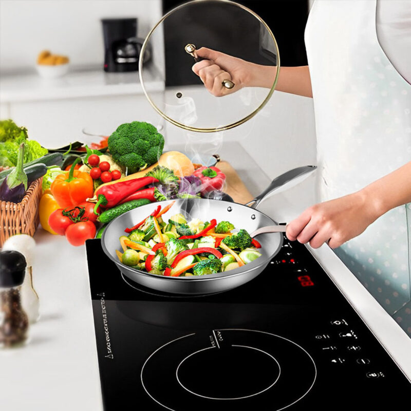 SOGA Stainless Steel Fry Pan 20cm 28cm Frying Pan Top Grade Induction Cooking - Image 5