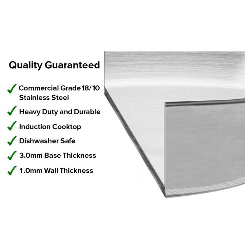 SOGA Stock Pot 225L Top Grade Thick Stainless Steel Stockpot 18/10 Without Lid - Image 7