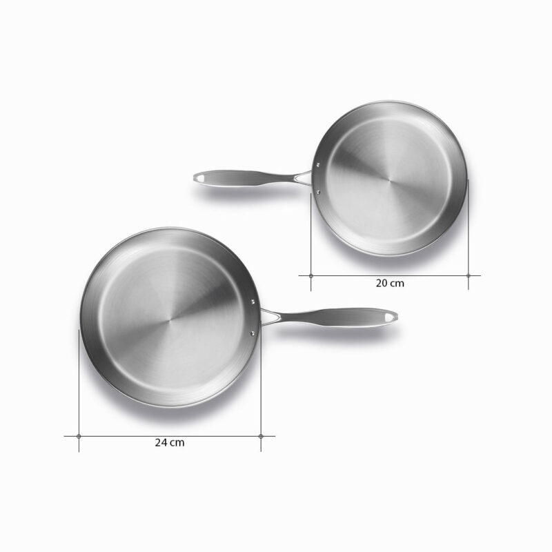 SOGA Stainless Steel Fry Pan 20cm 24cm Frying Pan Top Grade Induction Cooking - Image 8