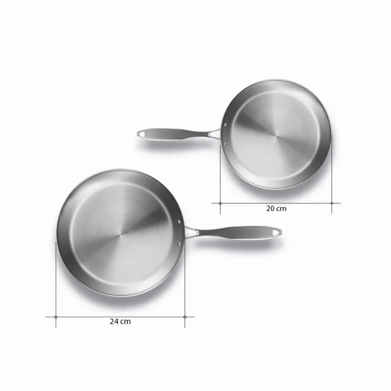 SOGA Stainless Steel Fry Pan 20cm 26cm Frying Pan Top Grade Induction Cooking - Image 8