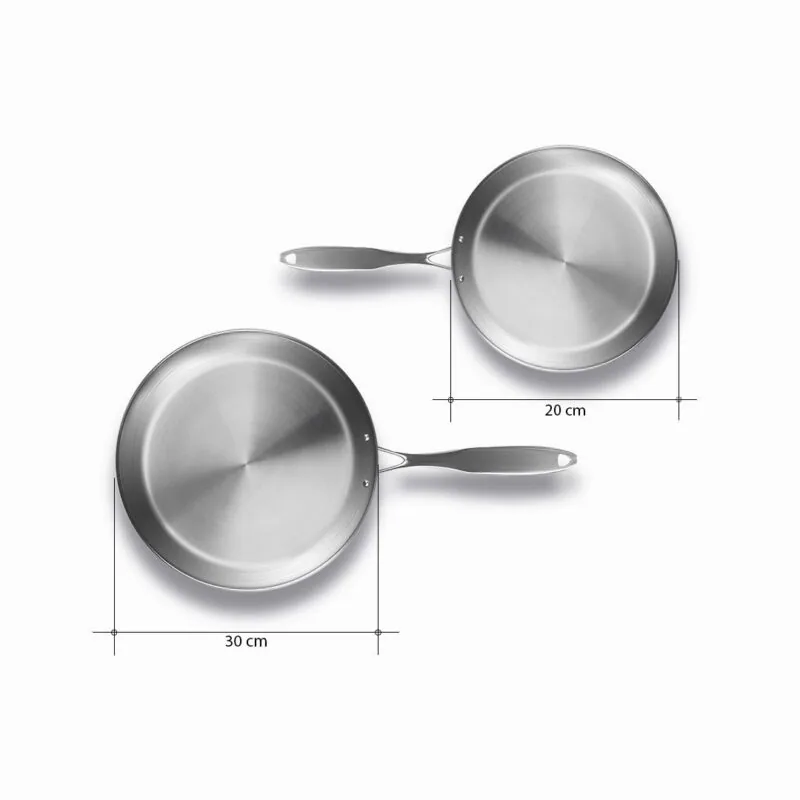 SOGA Stainless Steel Fry Pan 20cm 30cm Frying Pan Top Grade Induction Cooking - Image 8