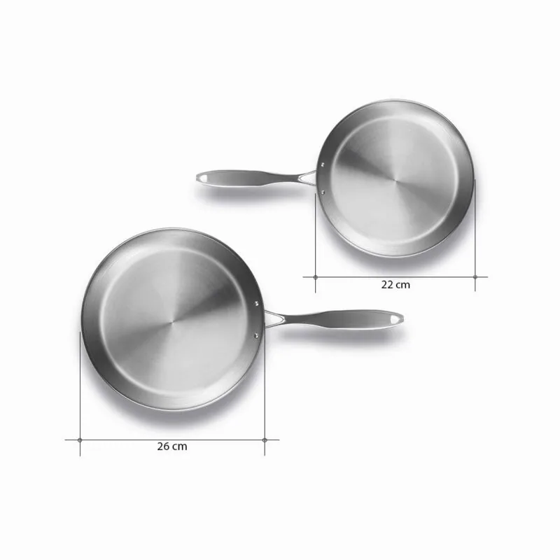 SOGA Stainless Steel Fry Pan 22cm 26cm Frying Pan Top Grade Induction Cooking - Image 8