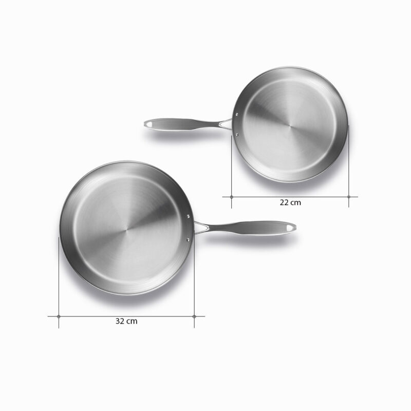 SOGA Stainless Steel Fry Pan 22cm 32cm Frying Pan Top Grade Induction Cooking - Image 8