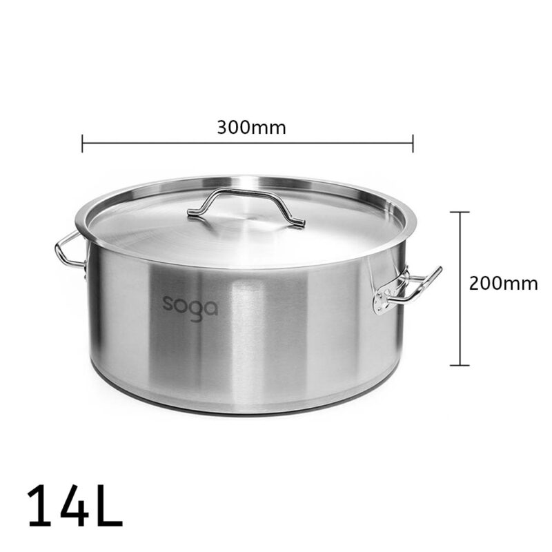 SOGA Dual Burners Cooktop Stove, 14L Stainless Steel Stockpot and 28cm Induction Fry Pan - Image 10