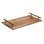 1-SOGA 30cm Brown Rectangle Wooden Acacia Food Serving Tray Charcuterie Board Centerpiece  Home Decor