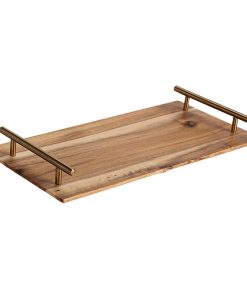 1-SOGA 30cm Brown Rectangle Wooden Acacia Food Serving Tray Charcuterie Board Centerpiece  Home Decor