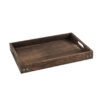 1-SOGA Medium Walnut Rectangle Wooden Tray Breakfast Dinner Serving Board Tea Set Holder Kitchen Home Decor