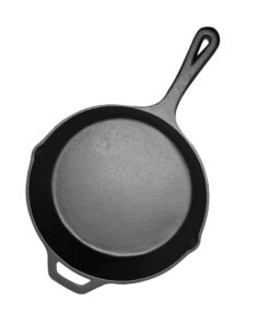 1-SOGA 30cm Round Cast Iron Frying Pan Skillet Steak Sizzle Platter with Helper Handle