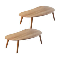 SOGA 2X 80x40cm Stone Pattern Living Room Nordic  Coffee Table Modern Style