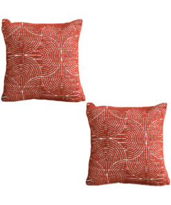SOGA 2X 50cm Throw Pillow Burgundy Cinnabar Perfect Burnt Indoor and Outdoor Corded for Home Decor