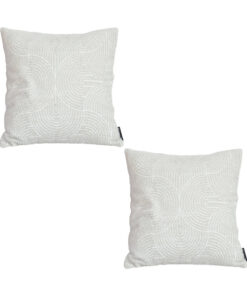 SOGA 2X 50cm Throw Pillow Off White Lumbar Embroidered Decorative Cover Stitch for Home Decor