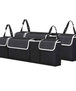 SOGA 2X Oxford Cloth Car Storage Trunk Organiser Backseat Multi-Purpose Interior Accessories Black