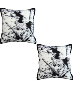 SOGA 2X 50cm Throw Pillow  Black and White Leopard Thick Premium Polyester Fiber for Home Decor