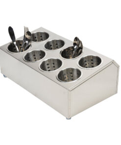 SOGA 18/10 Stainless Steel Commercial Conical Utensils Cutlery Holder with 8 Holes