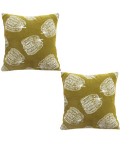 SOGA 2X 50cm Throw Pillow Green Autumn Harvest Pumpkin Print Home Decor