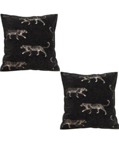 SOGA 2X 50cm Black Throw Pillow Elegant Decorative Cushion Living Room Modern Home Decor