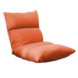 1-SOGA Lounge Floor Recliner Adjustable Lazy Sofa Bed Folding Game Chair Orange