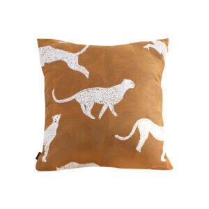 SOGA 50cm Throw Pillow Brown and White Cheetah Animal Print for Home D?cor