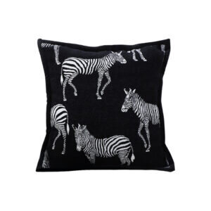 SOGA 50cm Throw Pillow  Black Light Luxury Zebra Square Pillow for Home Decor