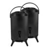 1-SOGA 2X 18L Stainless Steel Insulated Milk Tea Barrel Hot and Cold Beverage Dispenser Container with Faucet Black